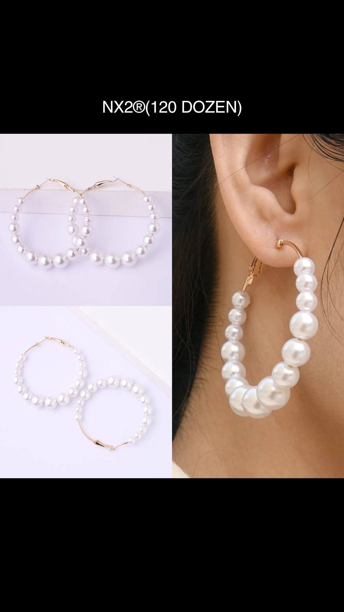 Pearl Hoop Earrings