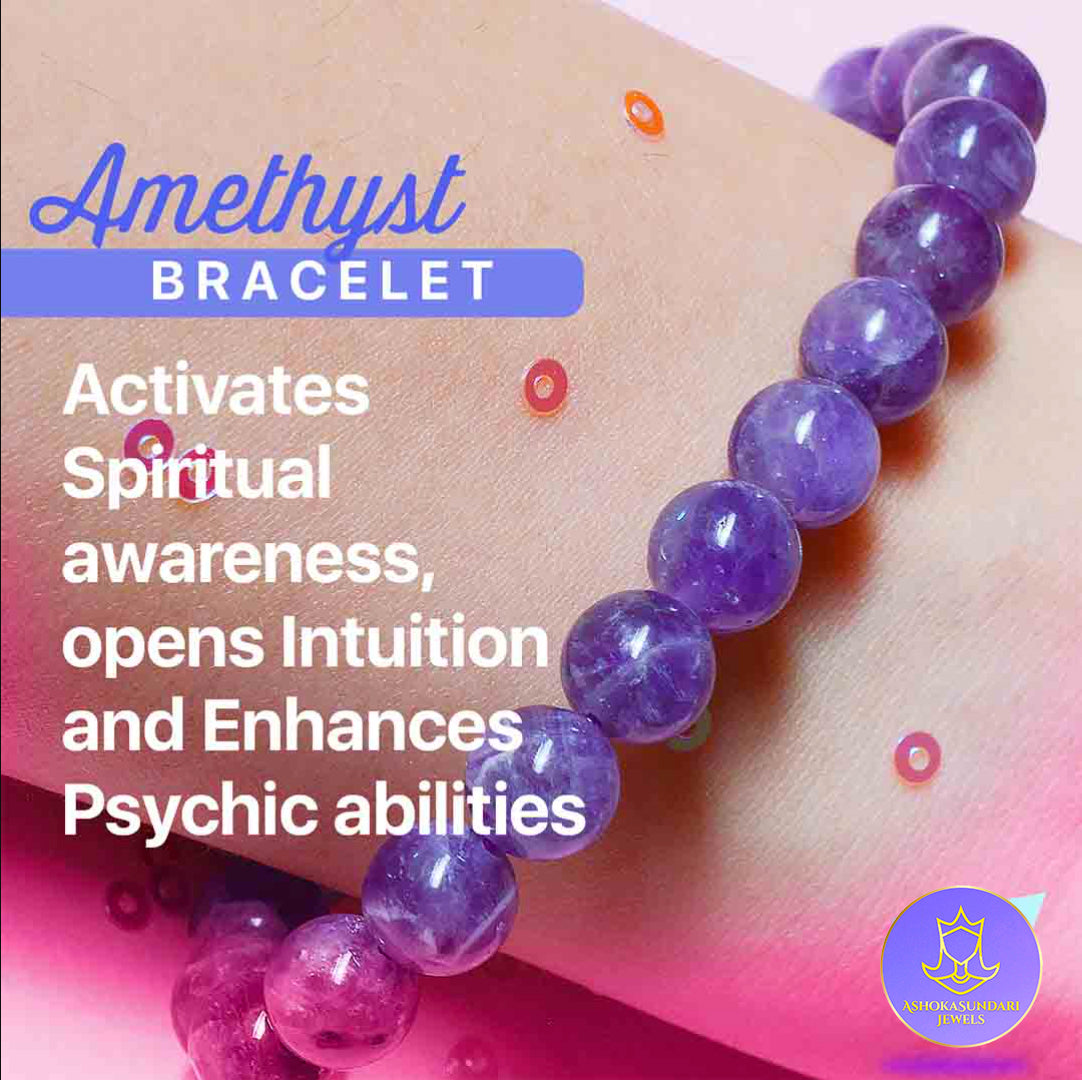 Amethyst Purple Crystal Bracelet