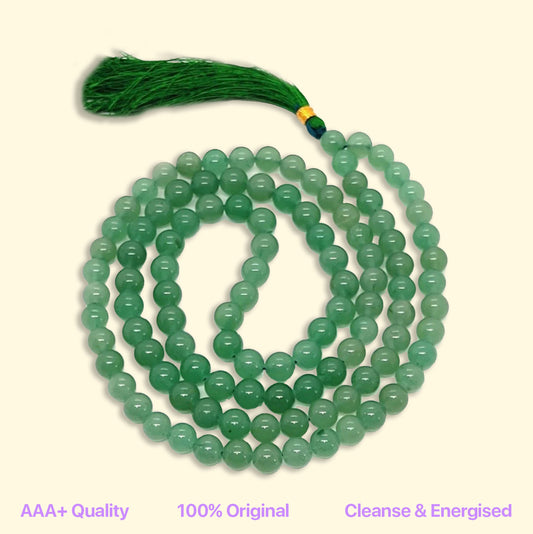 Green Aventurine Jade Crystal Chanting Mala