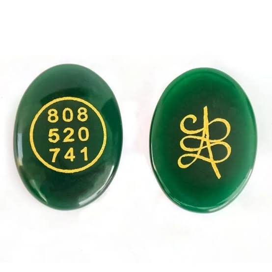 Green Aventurine Jade Crystal Zibu Coin