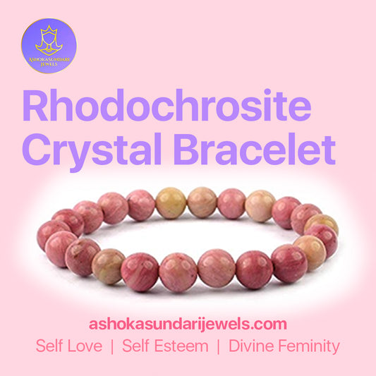 Rhodochrosite Crystal Bracelet
