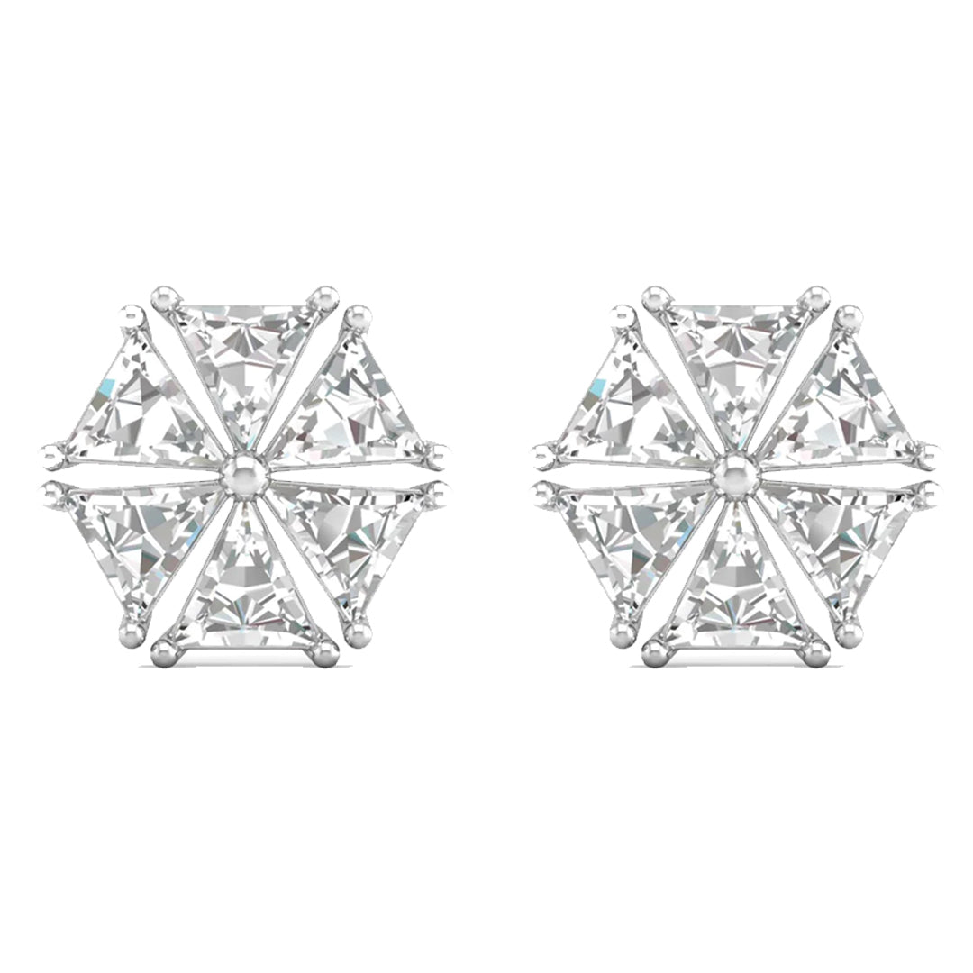 Men's Diamond Solitaire Zircon Stud Earrings