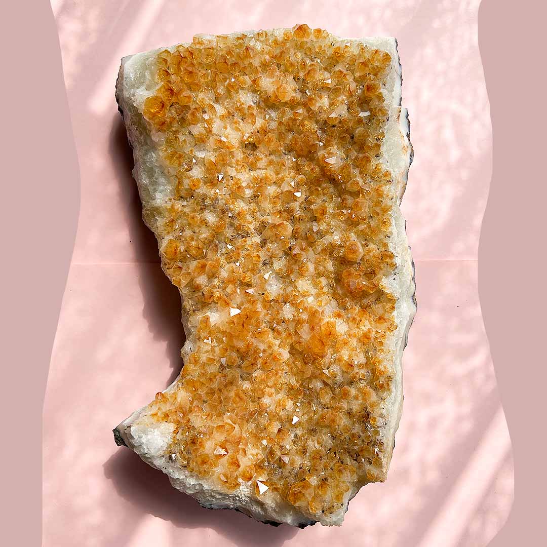 Natural Raw Citrine Crystal Cluster