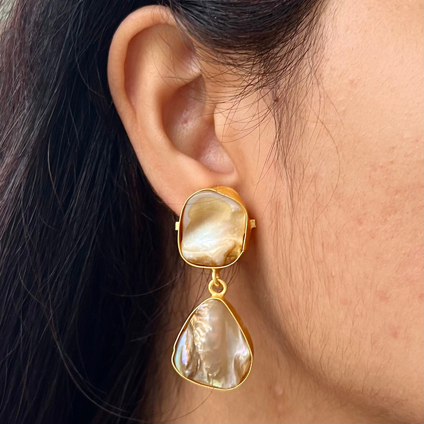 Mother of online pearl dangle earrings