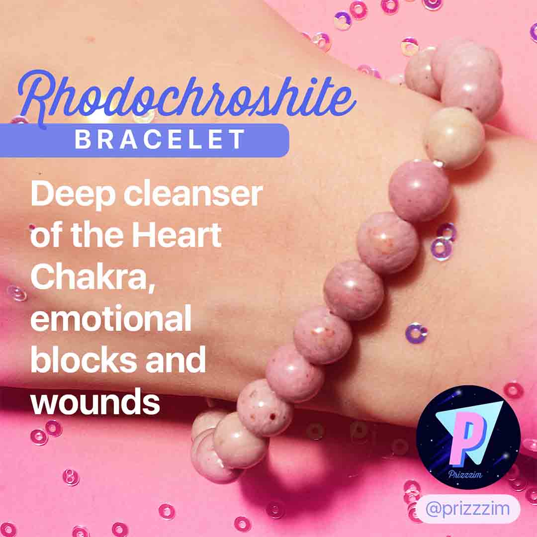 Rhodochrosite Crystal Bracelet