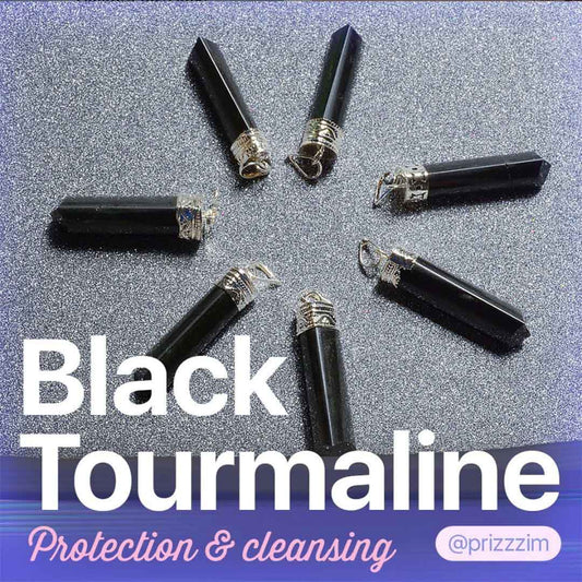 Black Tourmaline Crystal Pendant