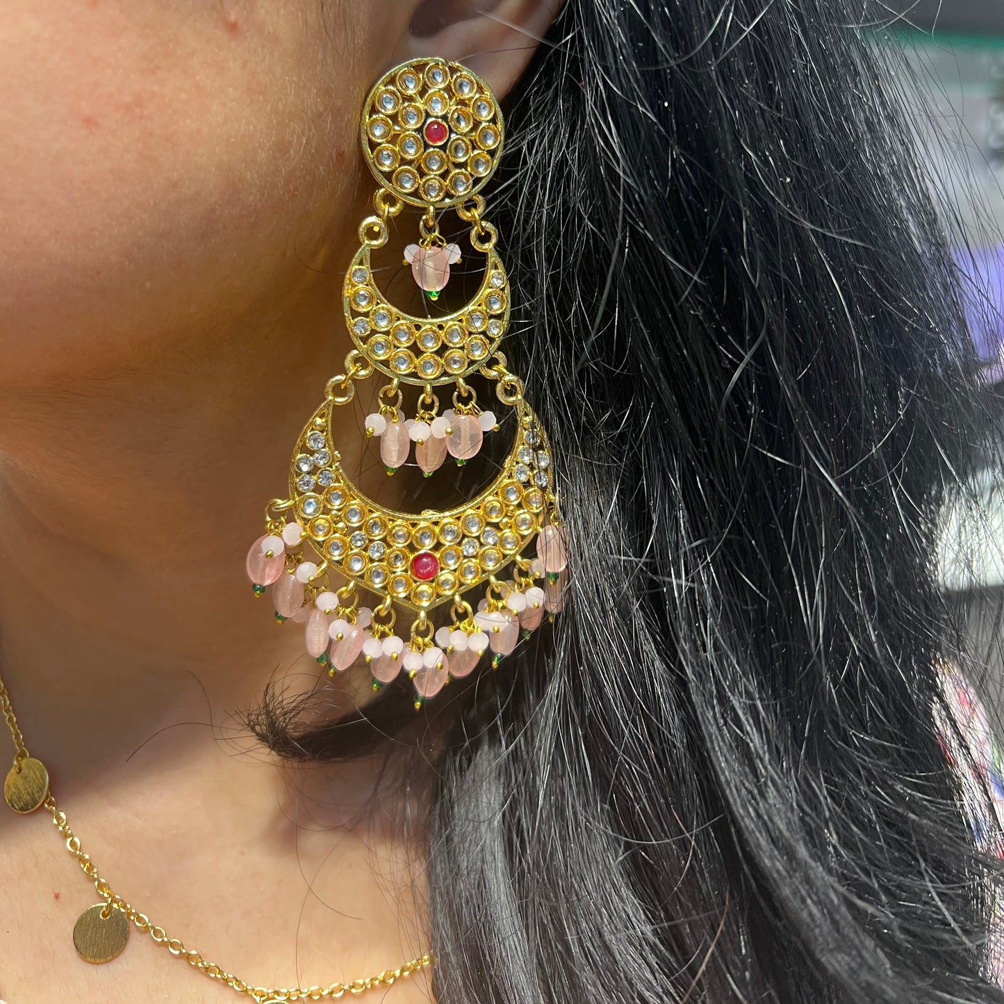 Leher Long Traditional Fancy Earrings