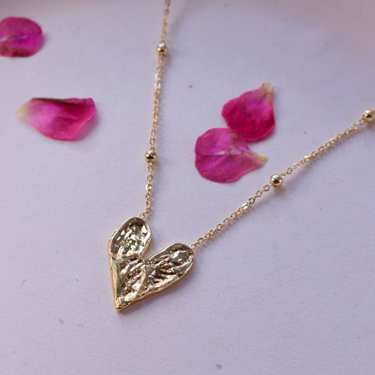 Prim Heart Gold Plated Pendant