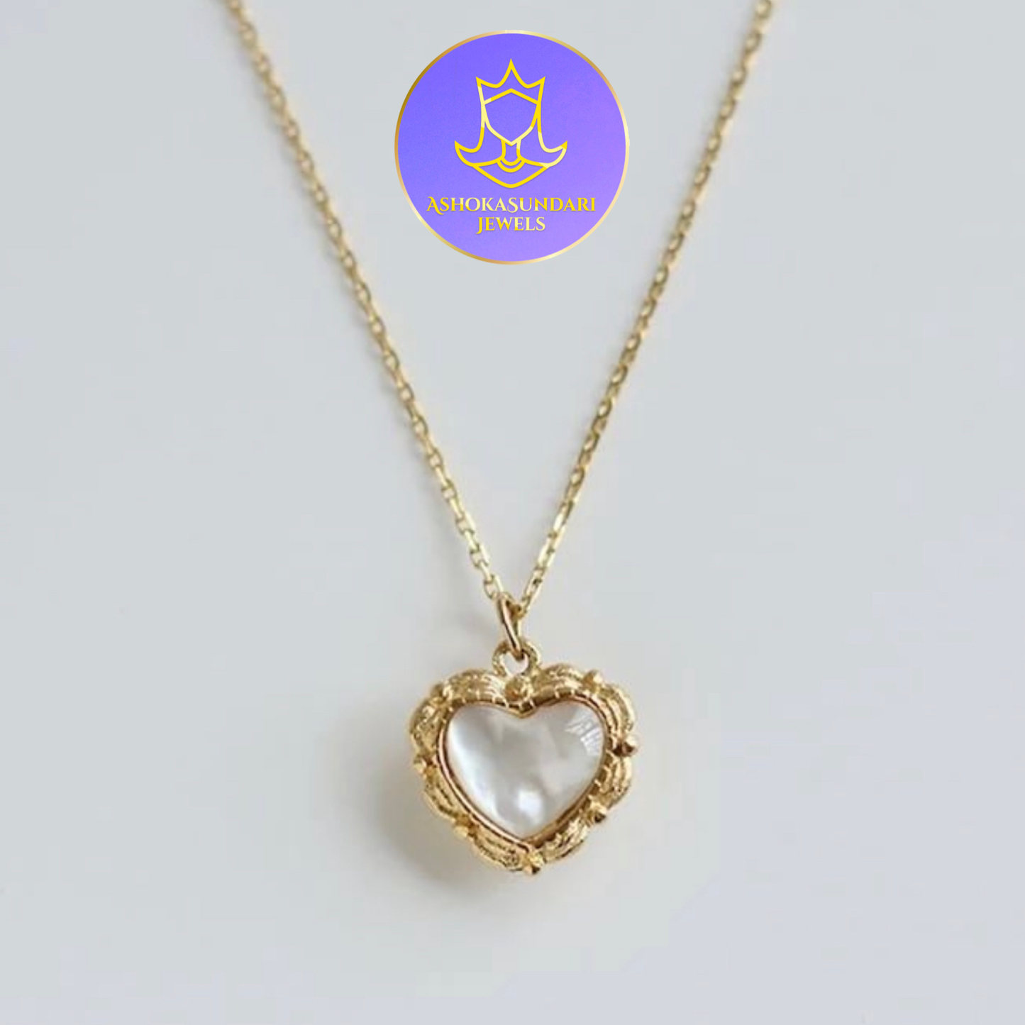 Heart Rose Gold Pendant Chain