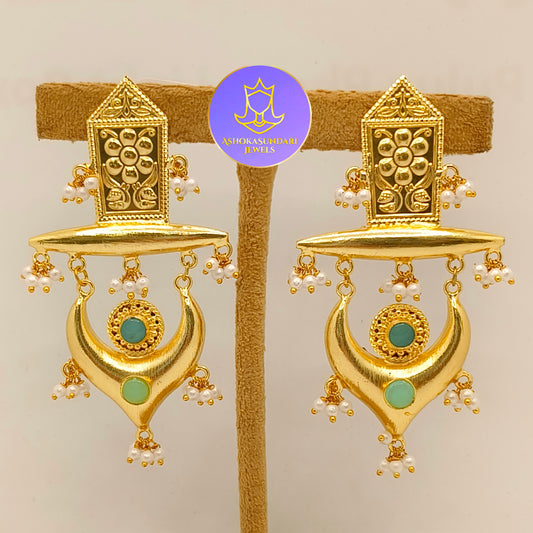 Jasmine Gold Plated Statement Earrings