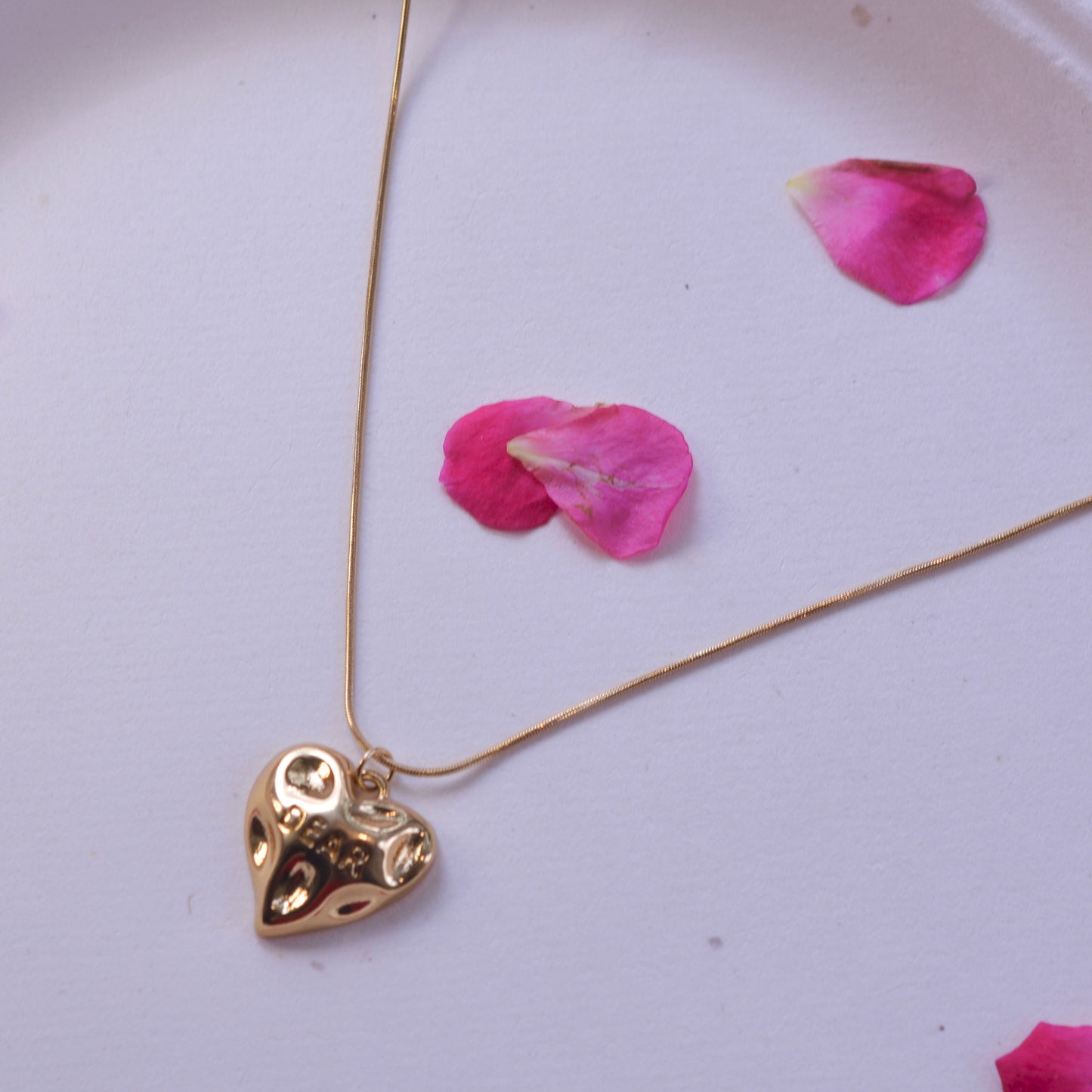 Gold Heart Bear Engraved Locket