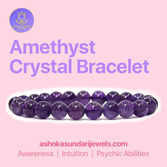 Natural Amethyst Crystal Healing Bracelet