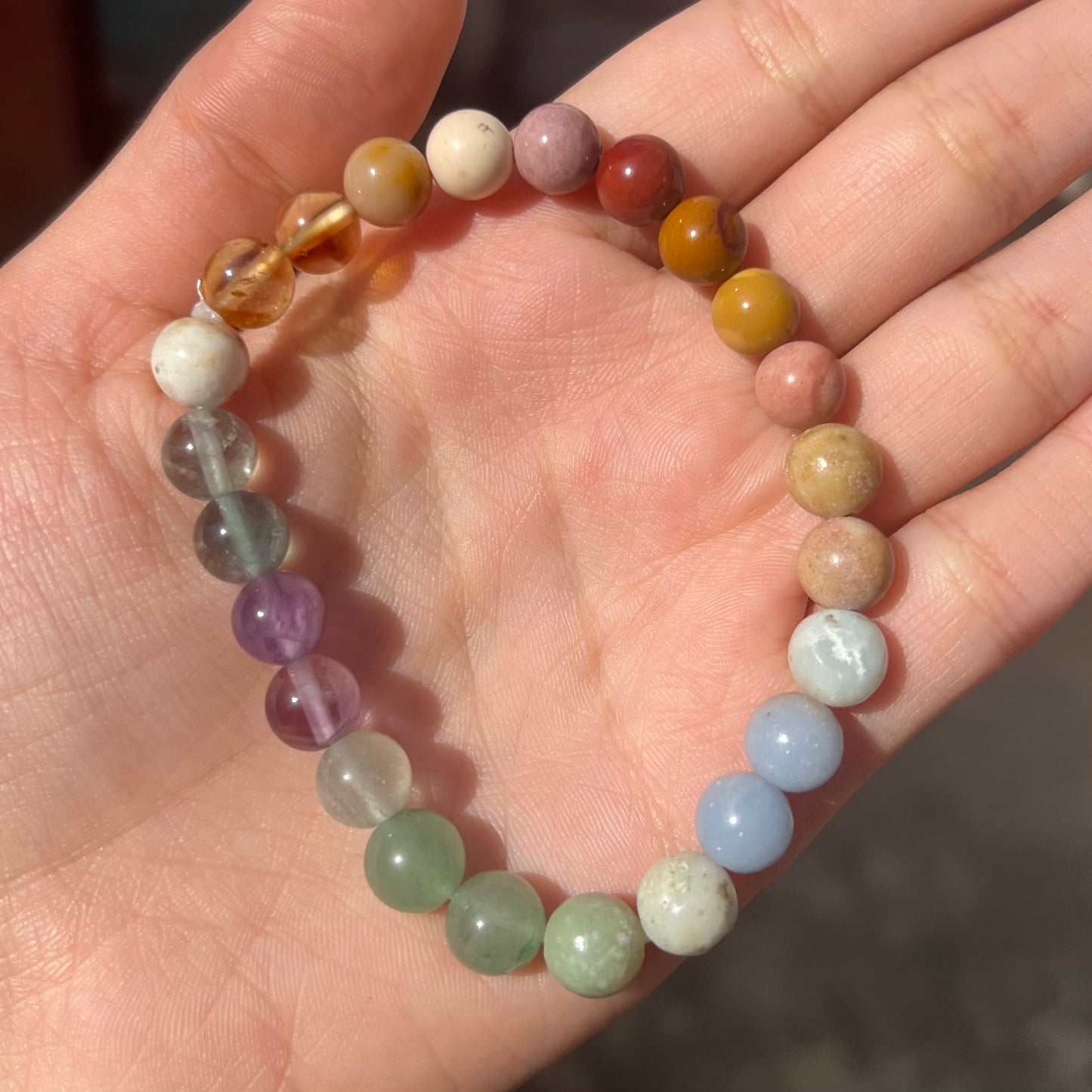 Seven Chakra Crystal Bracelet