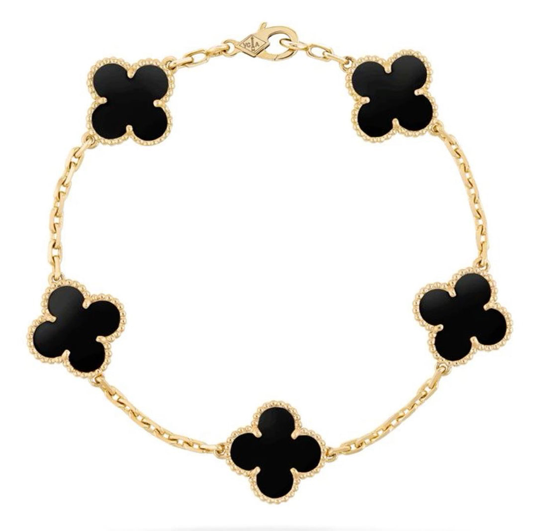 Black Van Cleef Clover Bracelet