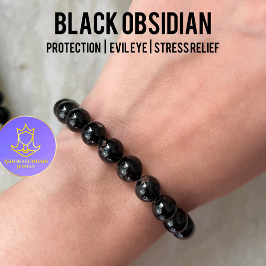 Black Obsidian Crystal Bracelet