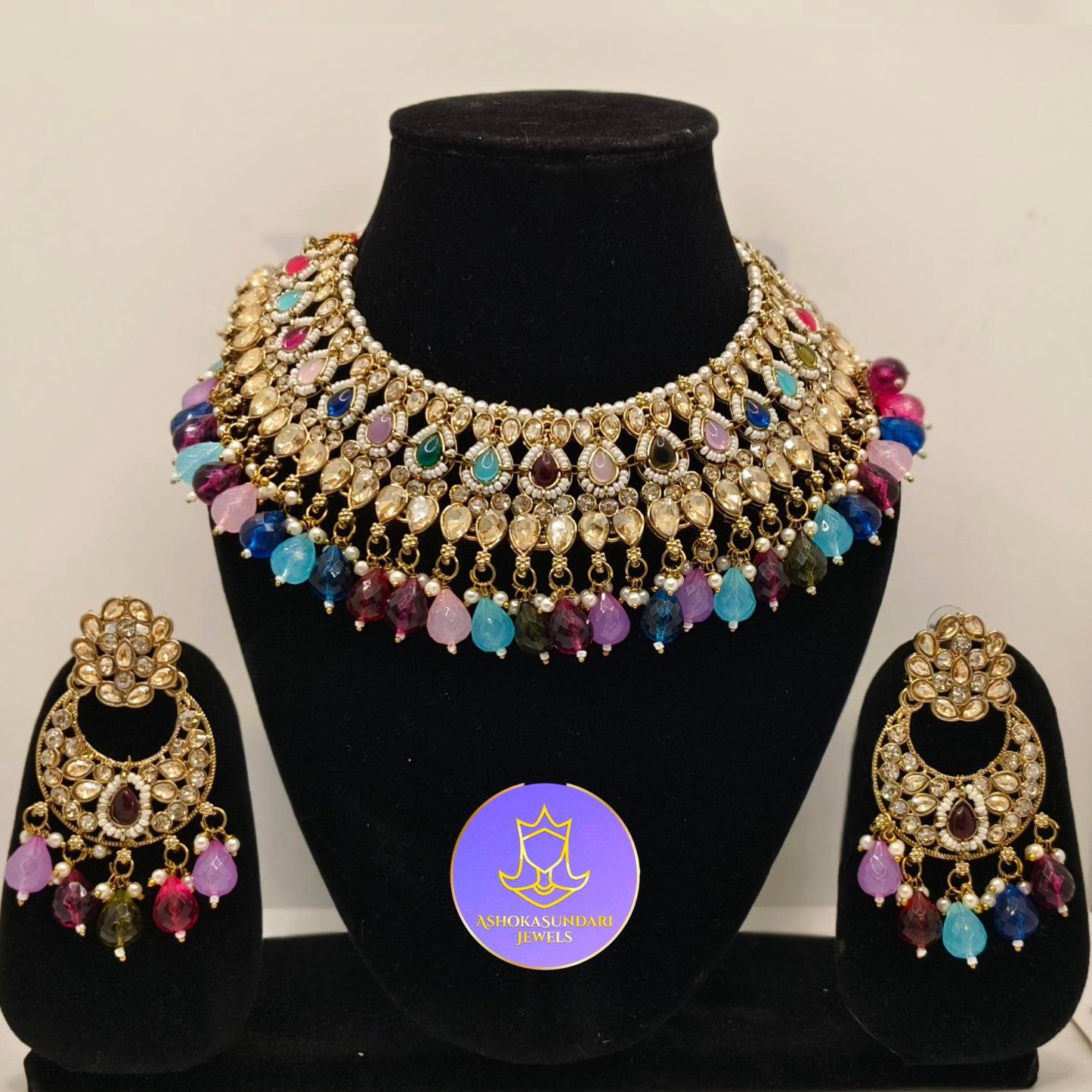 Heeramandi Multicolor beaded Statement Set