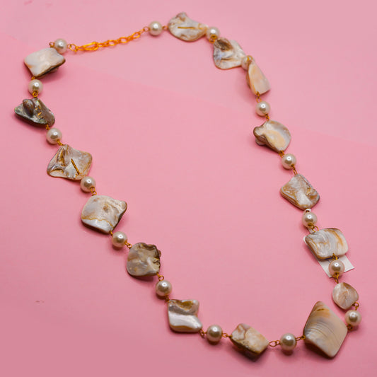 White Mother of Pearl Mala