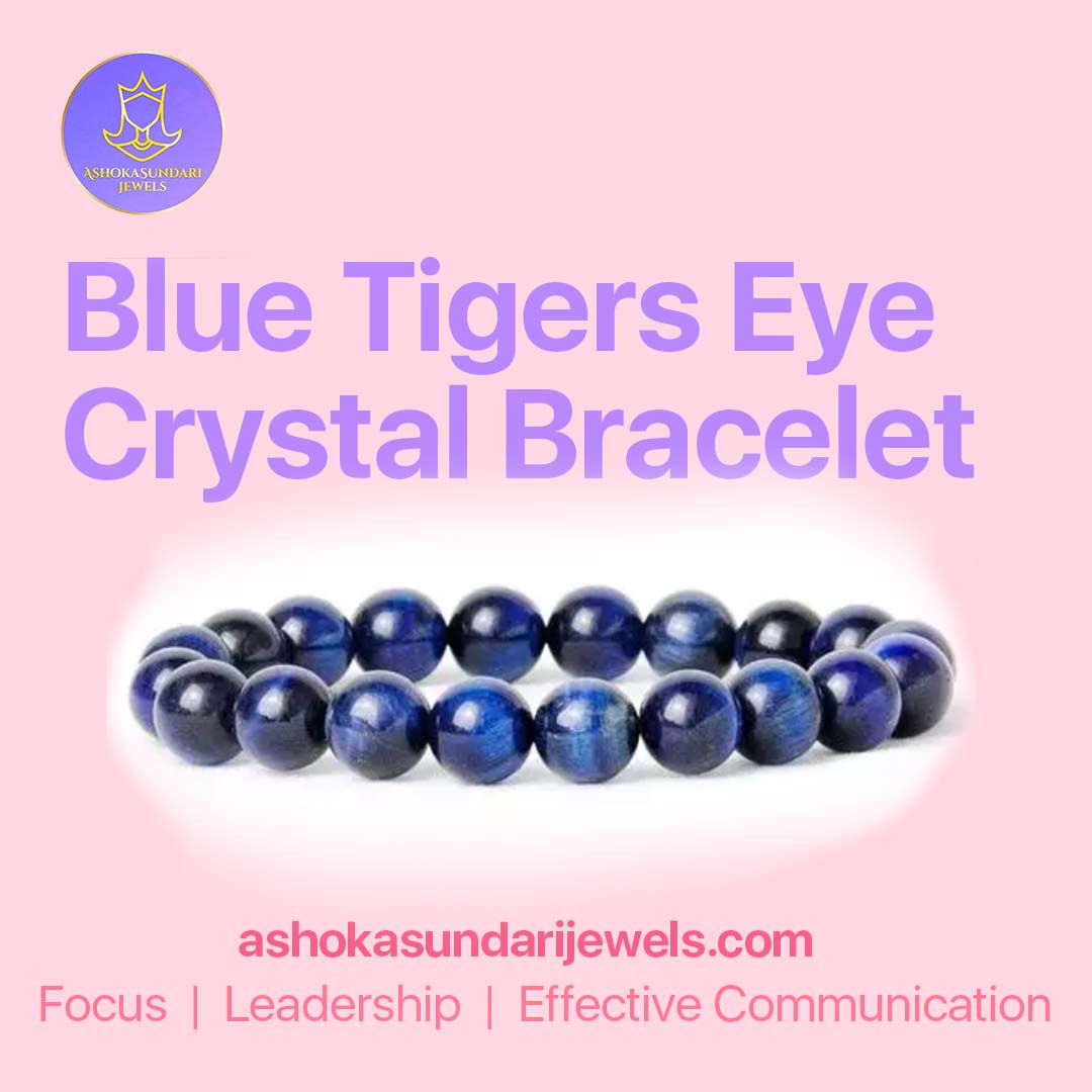 Real Blue Tigers / Hawks Eye Crystal Bracelet