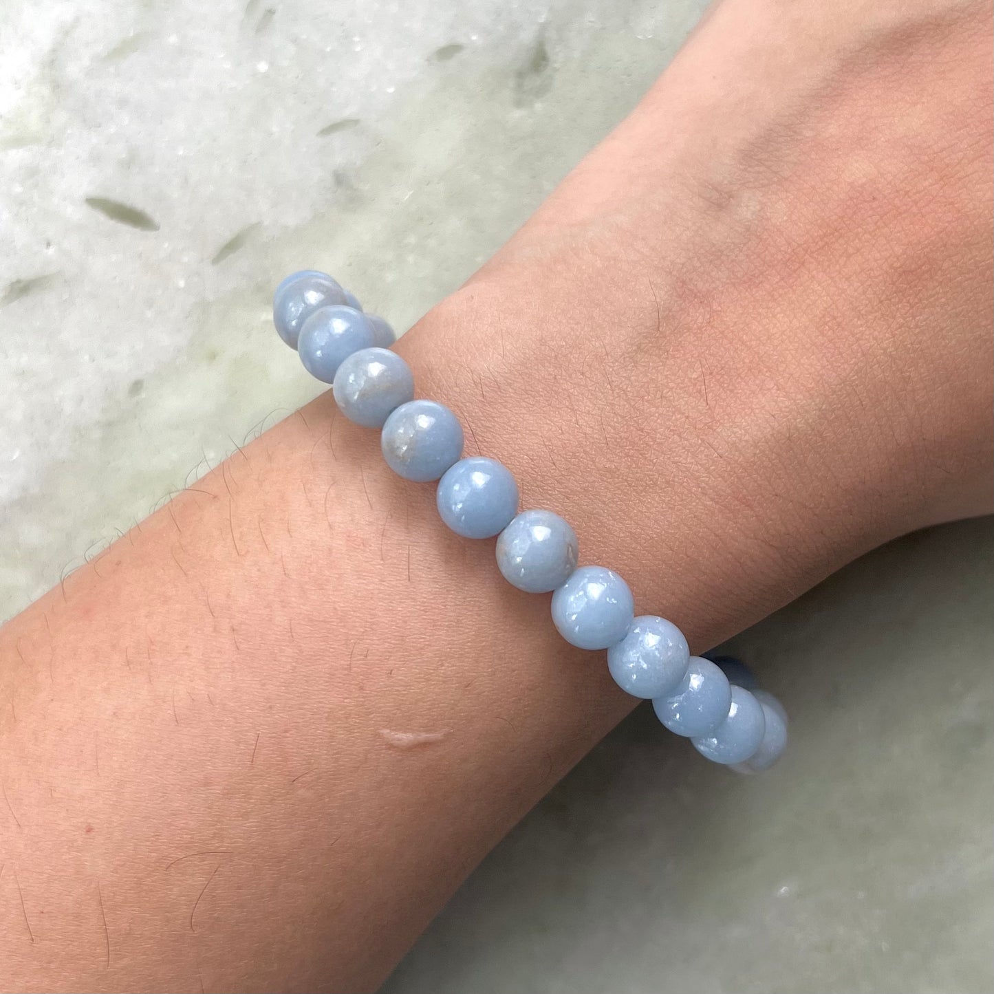 Blue Angelite Crystal Bracelet