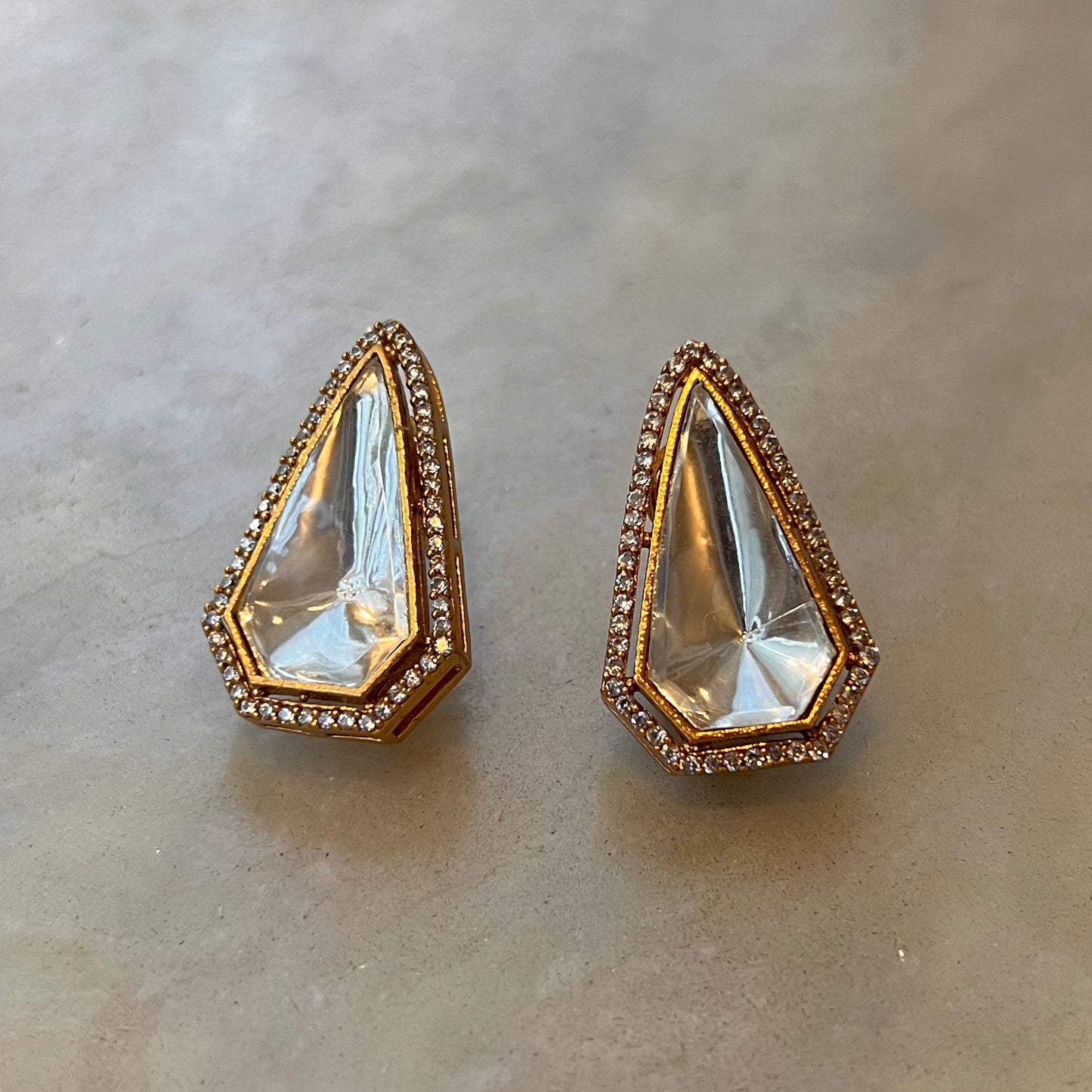 Parineeti Chopra Polki Kundan Diamond AD stone Stud Earrings