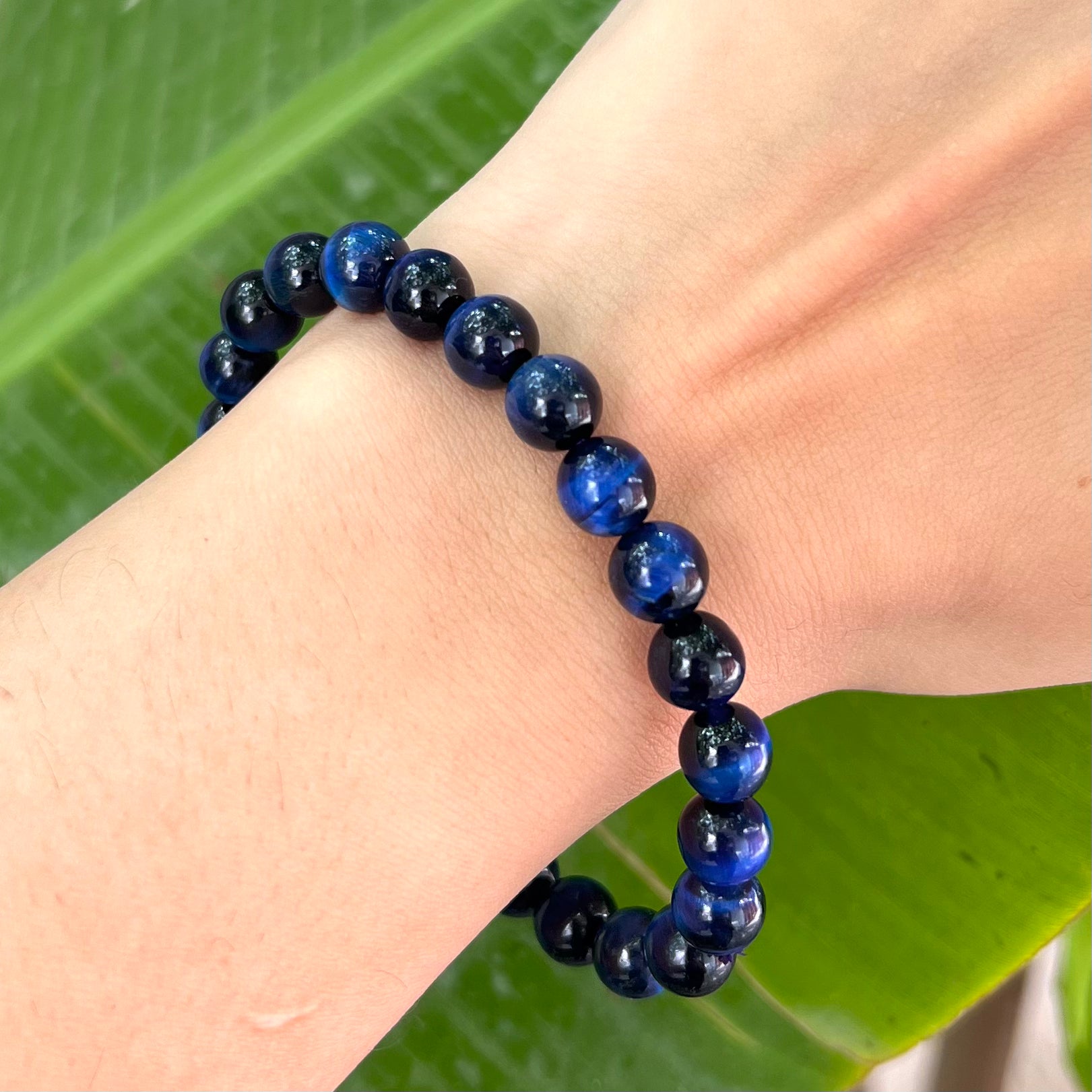 Real Blue Tigers Hawks Eye Crystal Bracelet AshokaSundari Jewels