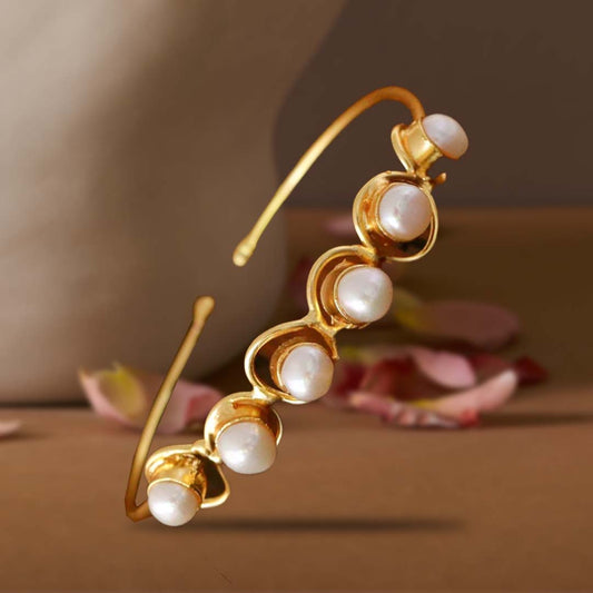 Gold Plated Pearl Bracelet FREE SIZE