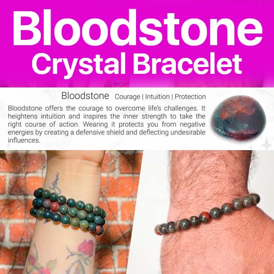 6mm Bloodstone Bracelet | GemCity.Co