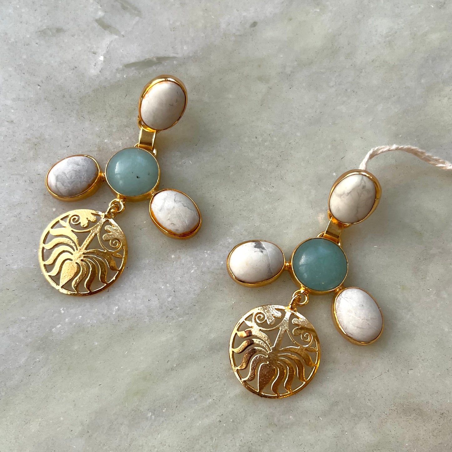 Stella Trance Gold Plated Statement Earrings