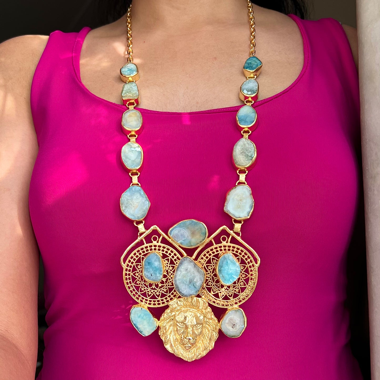 Czar Gold Plated Statement Necklace