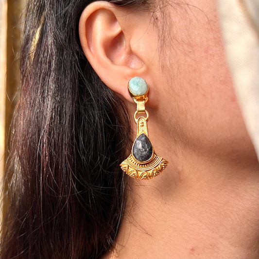 Crystal Dupe Drop Gold Plated Earrings