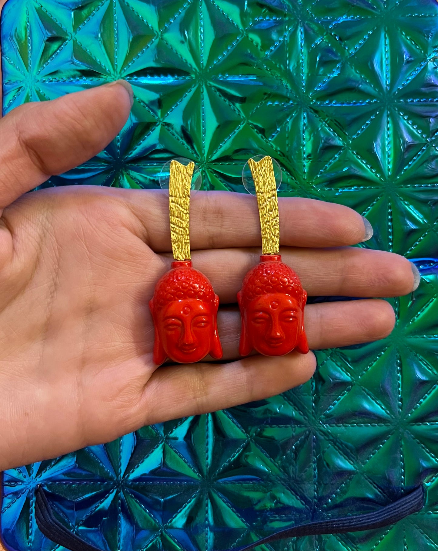 Buddha Gold Plated Earrings