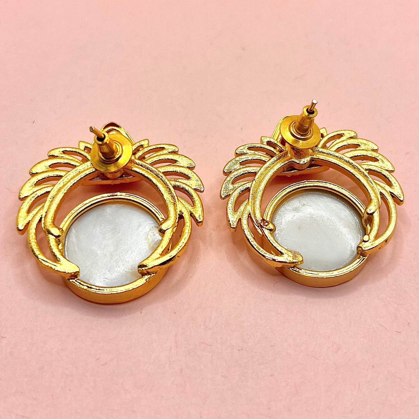Freida Wing Gold Plated Stud Earrings