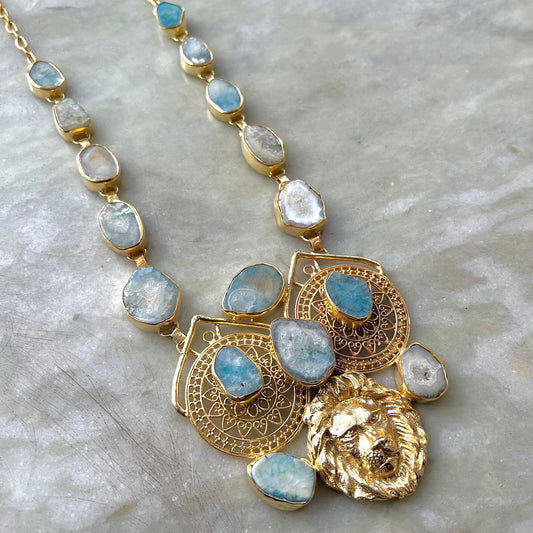 Czar Gold Plated Statement Necklace