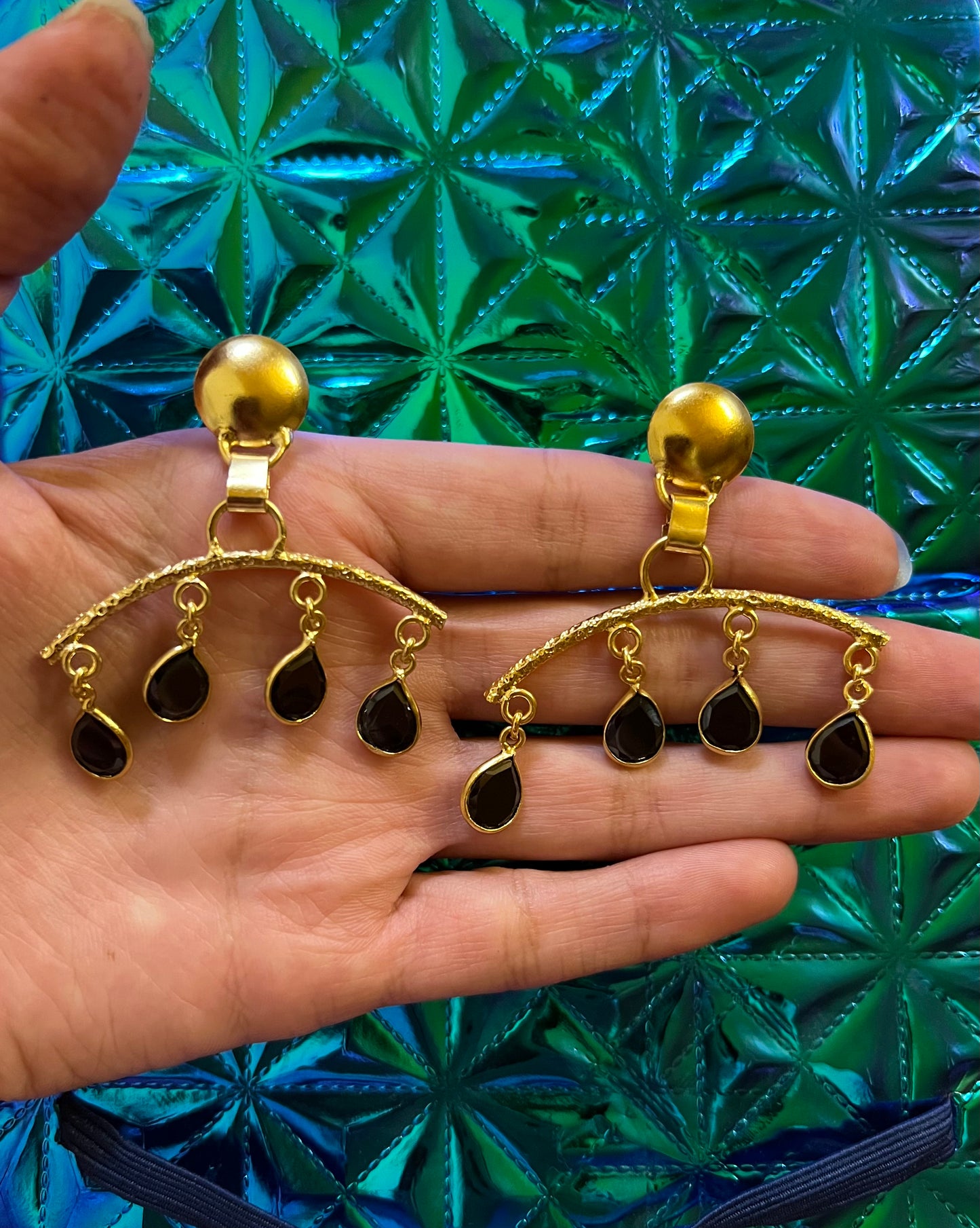 Chandelier Gold Plated Earrings