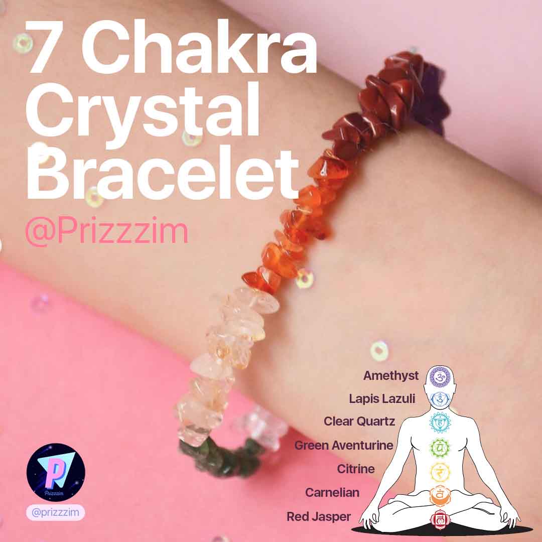 7 Chakra Crystal Chip Bracelet
