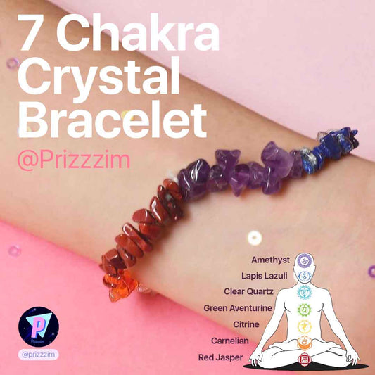 7 Chakra Crystal Chip Bracelet