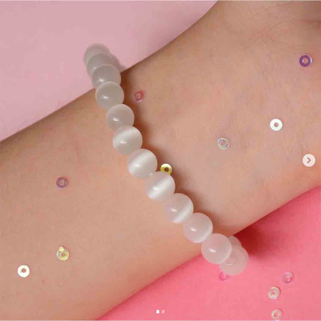 Selenite Bracelet | Buy Online Selenite Crystal Bracelet - Shubhanjali