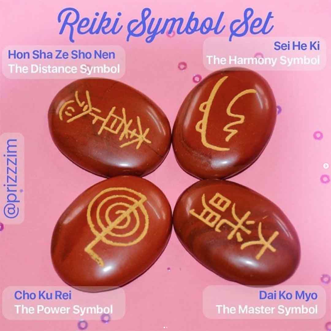 Red Jasper Crystal Reiki Symbol Set